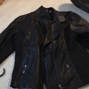 Black leather jacket